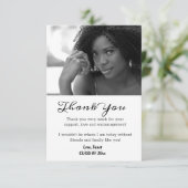 白黒卒業式ありがとうございます サンキューカード (スタンド正面)