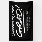 白黒卒業応援 横断幕 (縦)