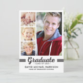 白黒卒業数々のパーティー 招待状 (スタンド正面)