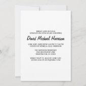 白黒卒業数々のパーティー 招待状 (裏面)