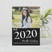 白黒卒業発表 案内状 (スタンド正面)