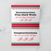 白黒卒業祝いの挨拶と 案内状 (内部)