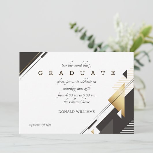 白黒卒業 招待状 (スタンド正面)