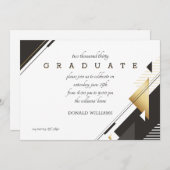 白黒卒業 招待状 (正面/裏面)