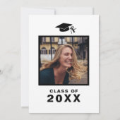 白黒卒業 招待状 (裏面)