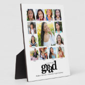 白黒卒業K-12フォトコラージュモダン フォトプラーク (側面)