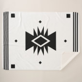 白黒南西デザイン シェルパブランケット (正面(横))