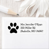 白黒印刷差出人住所ラベル ラベル (インサイチュ)