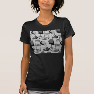 白黒原子模様Tシャツ Tシャツ