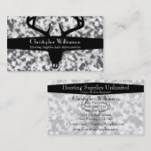 白黒及び灰色のカムフラージュ 名刺 (正面/裏面)