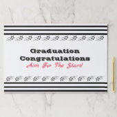 白黒及び赤卒業紙ランチョンマット ペーパーパッド (インサイチュ)