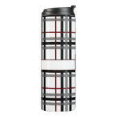 白黒及び赤格子熱タンブラー タンブラー (回転左)