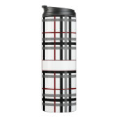 白黒及び赤格子熱タンブラー タンブラー (回転右)