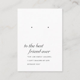 白黒友達イヤリング表示カード プレイスカード