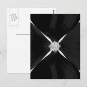 白黒反転のハナミズキの花 ポストカード (正面/裏面)