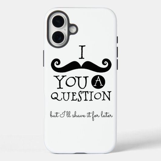 白黒口ひげユーモア Case-Mate iPhoneケース (裏面)