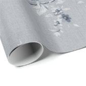 白黒古代ヴィンテージフローラ油布 ラッピングペーパー (ロールコーナー)