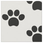 白黒可愛い肉筆猫の犬 ファブリック (クローズアップ)