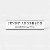 白黒名とタイトルデスク名のプレート デスクネームプレート (正面)