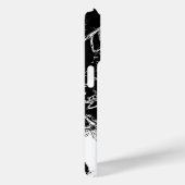 白黒名スクリプトラインアートフローラグラフィック Case-Mate iPhoneケース (裏面 / 右)