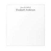 白黒名テンプレート ノートパッド (正面)