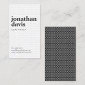 白黒名パターン(の模様が)ある2名名刺 名刺 (正面/裏面)