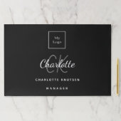 白黒名ビジネスロゴデスク紙パッド ペーパーパッド (インサイチュ)