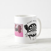 白黒名前をカスタムするフォトダーツ コーヒーマグカップ (正面右)