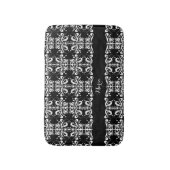 白黒名前を挙げられたDamask バスマット (正面縦)