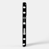 白黒名門私立校風の水玉模様パーソナライズされた Case-Mate iPhoneケース (裏面 / 右)