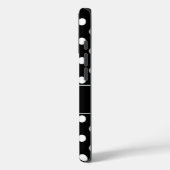 白黒名門私立校風の水玉模様パーソナライズされた Case-Mate iPhoneケース (裏面 / 左)