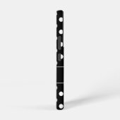 白黒名門私立校風の水玉模様パーソナライズされた SAMSUNG GALAXYケース (右側面)