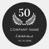 白黒商号制定 ラウンドシール (正面)