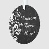 白黒噴水スワールパーティー オーナメント (正面)