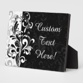 白黒噴水スワールパーティー フォトプラーク (側面)