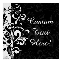 白黒噴水スワールパーティー ポスター