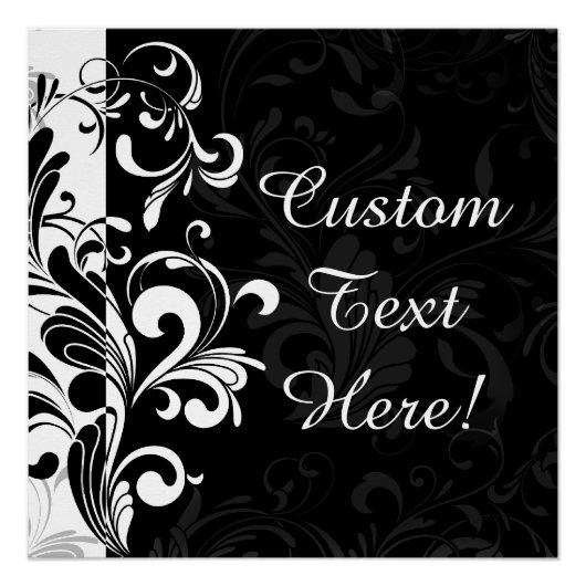 白黒噴水スワールパーティー ポスター (正面)