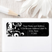 白黒噴水スワールパーティー ラベル (インサイチュ)