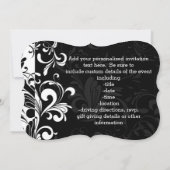 白黒噴水スワールパーティー 招待状 (裏面)