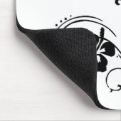 白黒図解入りの、写真付きのな花のマウスパッド マウスパッド (コーナー)