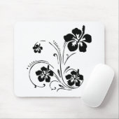 白黒図解入りの、写真付きのな花のマウスパッド マウスパッド (マウス)