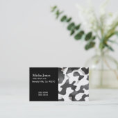 白黒国牛パターン 名刺 (スタンド正面)