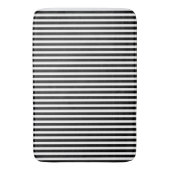 白黒垂直ストライプパタストライプのーンシック バスマット (正面縦)