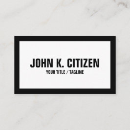 白黒基本的なはっきりしたな名刺 名刺