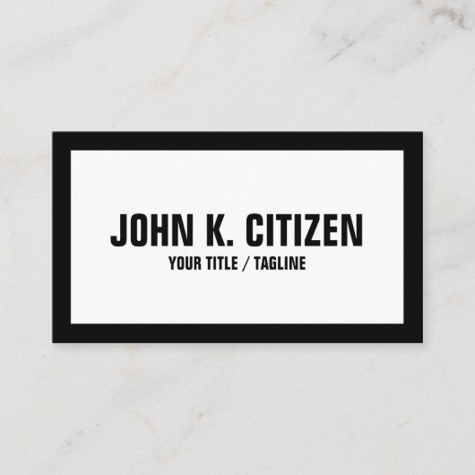 白黒基本的なはっきりしたな名刺 名刺 (正面)