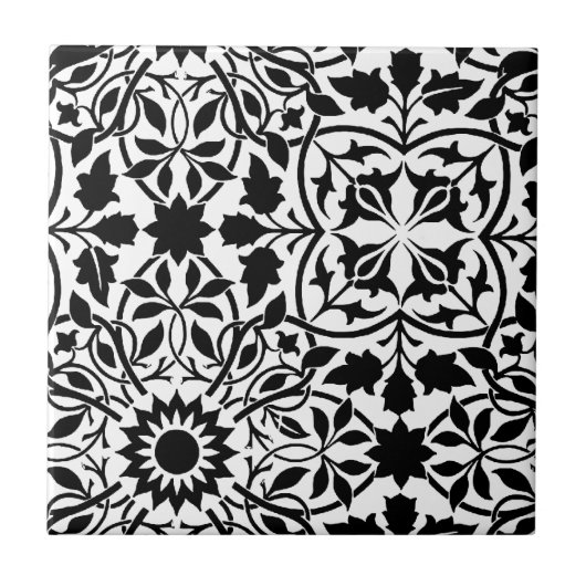 白黒塗り タイル (正面)