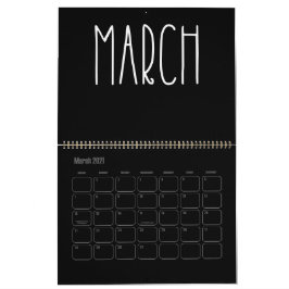 白黒塗モダンりカレンダー カレンダー