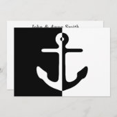 白黒境界のいかり 招待状 (正面/裏面)