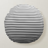 白黒増分円枕 ラウンドクッション (正面)