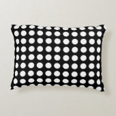 白黒大サイズ水平水玉模様 アクセントクッション (裏面)